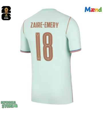 Frankrig Warren Zaire-Emery #18 Replika Udebanetrøje VM 2026 Kortærmet